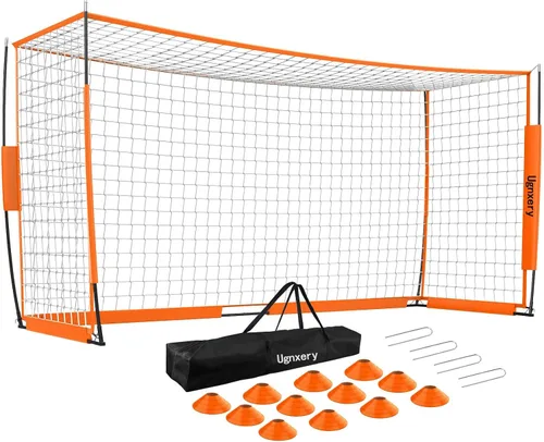 Vista 7 de 12x6 FT Soccer Goal, Portable Backyard Net with Carry Bag & Cones
