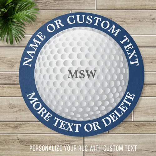 Vista 3 de Alfombras personalizadas, pelota de golf, nombre de golfista personalizado, alfombra de club de golf personalizada con logotipo de foto, texto