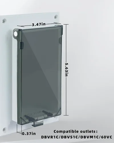 Vista 2 de DBVC-1 - Cubierta de repuesto para caja eléctrica, reemplazo extra resistente para todo tipo de clima, cubierta de carcasa tipo 3r para lugares