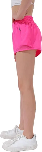 Vista 3 de Aurefin Pantalones cortos deportivos para niñas, pantalones cortos ligeros para correr para adolescentes, niñas, pantalones cortos deportivos