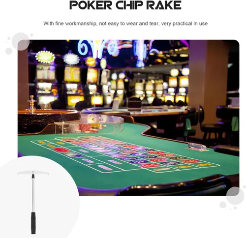 Vista 5 de ibasenice Rake telescópico de la viruta del póker que recoge la barra 27 pulgadas Metal plástico poker Chip colector para juegos y uso doméstico