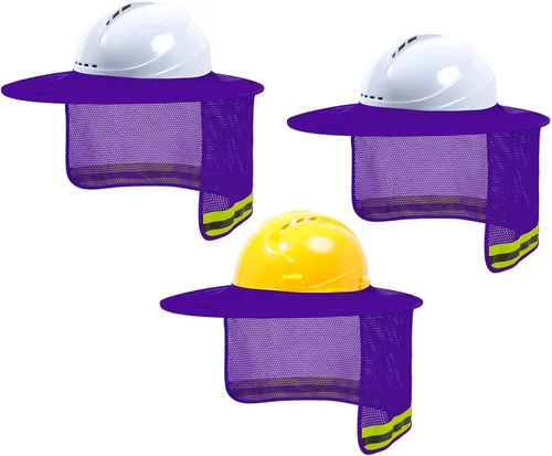 Vista 6 de TCCFCCT Parasol para sombrero duro, escudo de cuello de ala completa, 2 paquetes, casco duro no incluido