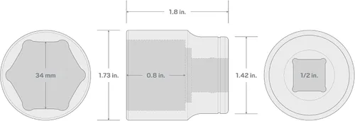 Vista 2 de TEKTON - Dado de encastre (pulgada)