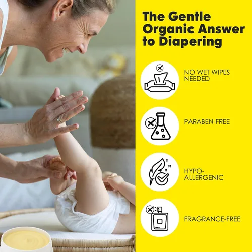 Vista 6 de La Petite Creme Bálsamo de pañales orgánico francés – Crema curativa y nutritiva para pañales – Bálsamo para bebés suave y seguro – Cera de abeja