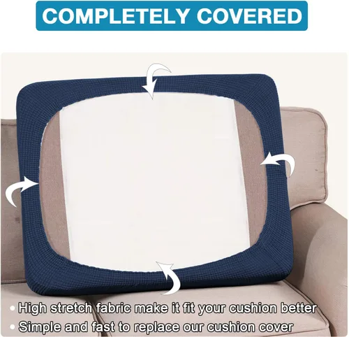 Vista 6 de Funda de cojín de alta elasticidad, para sofá, funda de cojín protectora para sofá, para asiento de sofá, cubierta para sofá suave, flexible