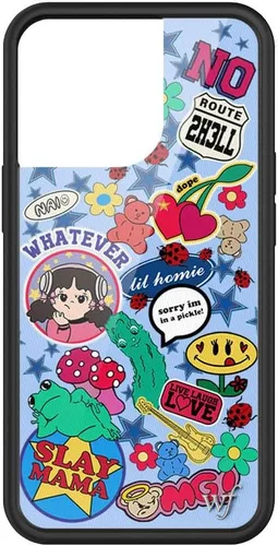 Vista 40 de Fundas Wildflower - Compatibles con Apple iPhone 13 Pro Protector de goma negro, certificado de prueba de caída de 4 pies, propiedad de mujeres