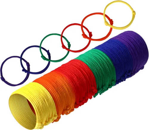 Vista 11 de WILLBOND Pulsera de amistad de neón 216 a granel para mujer, pulsera de paracaídas de regreso a clases, regalo para estudiantes, cumpleaños, aula