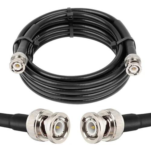 Vista 7 de MOOKEERF RG8X - Cable coaxial BNC macho a BNC macho de 1 pie, 2 piezas, 50 ohmios, pérdida ultra baja para antena, radio RF, módem, osciloscopio