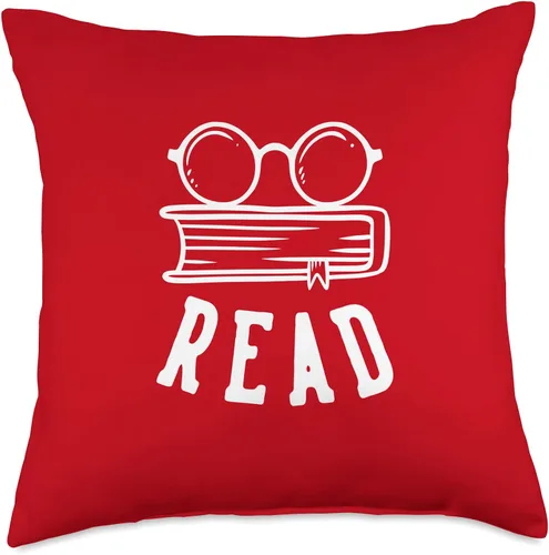 Vista 4 de Sailor Nostalgia Gifts Read Books Reader Glasses Red Throw Pillow, 16x16, Multicolor