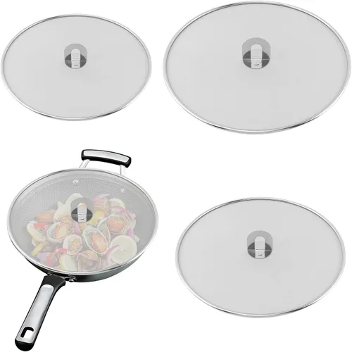 Vista 8 de Pantalla contra salpicaduras para sartén, juego de 3 protectores de grasa