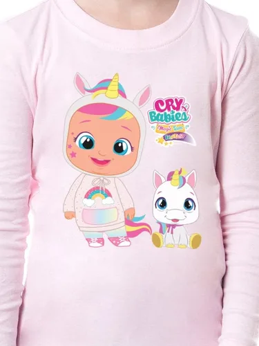Vista 2 de INTIMO Cry Babies Magic Tears Girls' Child Characters Show Unicorn Sleep Pajama Set