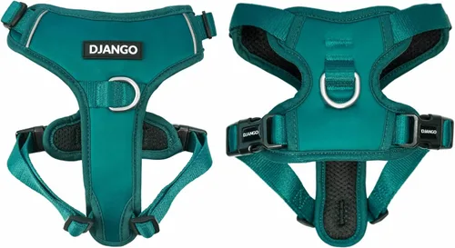 Vista 14 de DJANGO Tahoe Arnés para perro sin tirones, arnés para perros pequeños con clips delanteros y traseros para uso diario, ajustable, acolchado