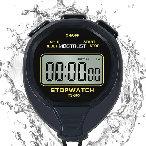 Vista 11 de Digital Simple Stopwatch, 1/30 Lap Basic Stopwatch, No Bells, No Clock, No Alarm, Silent, Child Friendly, ON/Off for Swimming Coaches Kids