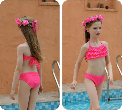 Vista 2 de DNFUN Traje de sirena para niñas con monoaleta