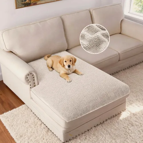 Vista 29 de H.VERSAILTEX Funda Antideslizante para Sofá de Mascotas Protector de Cama de Perro de Chenilla Funda de Sofá Gruesa y Suave Apta para Mascotas