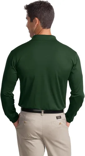 Vista 3 de SPORT-TEK Polo de manga larga Micropique Sport Wick para hombre