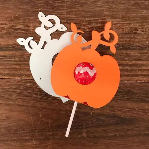 Vista 2 de ljhnba Soporte para piruletas de calabaza de Halloween, troqueles de corte, accesorios de decoración de álbumes de fotos, manualidades para diario