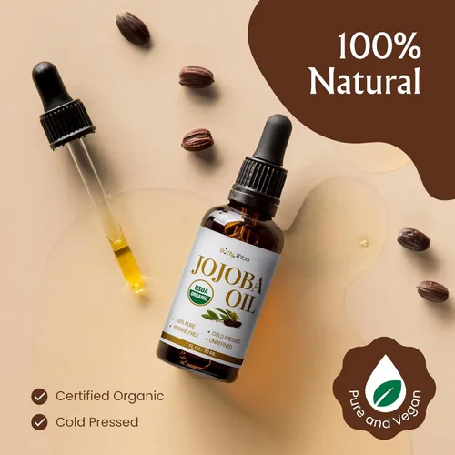 Vista 2 de BodyJ4You Aceite de Jojoba Orgánico para la Piel - Orgánico USDA 100% Puro Natural - Gua Sha Facial Dermaplaning para la Cara y el Cuero Cabelludo