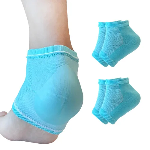 Vista 18 de Calcetines hidratantes de talón de gel para reparar el talón seco y agrietado, suaviza, calma y revitaliza tus pies, para hombres y mujeres