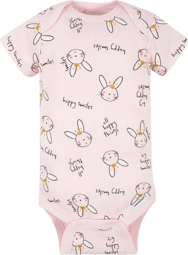 Vista 5 de Gerber Paquete de 5 mamelucos variados de manga corta para bebés niñas, Pequeña princesa bailarina