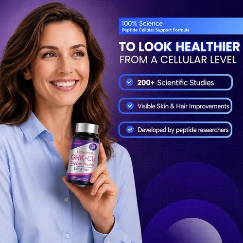 Vista 14 de GHK-Cu Suplemento de péptido de cobre para mujeres, 300mcg, 120 cápsulas