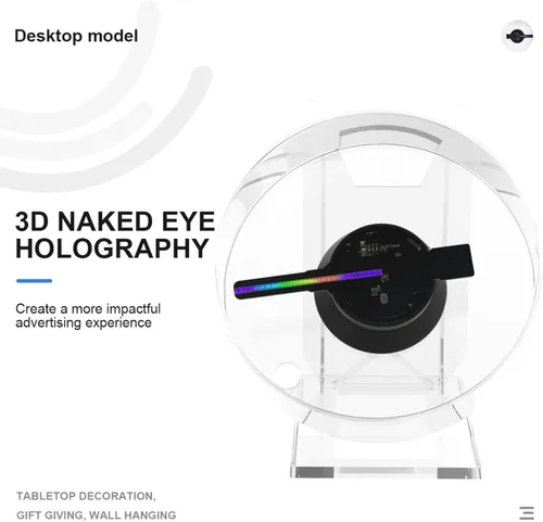 Vista 7 de Ventilador de Holograma 3D, Proyector de Ventilador de Holograma de 4.72 Pulgadas con WiFi - Adecuado para Eventos, Fiestas, Festivales y Decoración