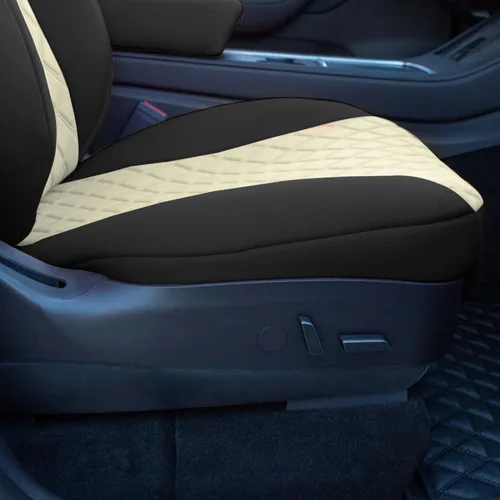 Vista 6 de FH Group Fundas de asiento de automóvil de ajuste personalizado hechas específicamente para Tesla Model Y Ultraflex 2020-2025, fundas de asiento