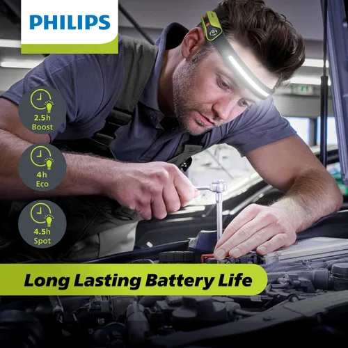 Vista 5 de Philips Xperion 6000 LED faro luz de trabajo, linterna profesional de 300 lúmenes con luz de inundación difusa y foco giratorio para mecánicos