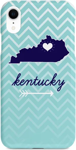 Vista 10 de Inspired Cases - Compatible con iPhone Xs Max - Funda protectora con textura 3D para Apple iPhone Xs Max - Kentucky Chevron Pattern State