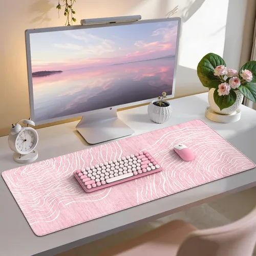 Vista 28 de iCasso Tapete de escritorio, bonita funda de escritorio para mujer, 35.4 x 1-Colorido a cuadros