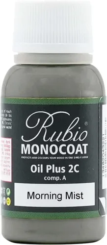 Vista 127 de Rubio Monocoat Muestra de Tinte y Acabado para Madera - Niebla 5% Aceite Plus Parte A Aceite de linaza para madera de secado rápido y ecológico