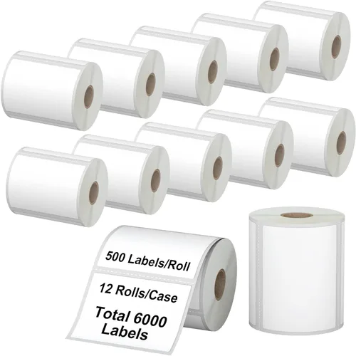 Vista 11 de Rollos de etiquetas de código de barras térmicas directas de 2 x 1 pulgadas a prueba de 3 pruebas para Zebra LP2824 ZD411 ZD410 ZD421 ZD420 GK420D