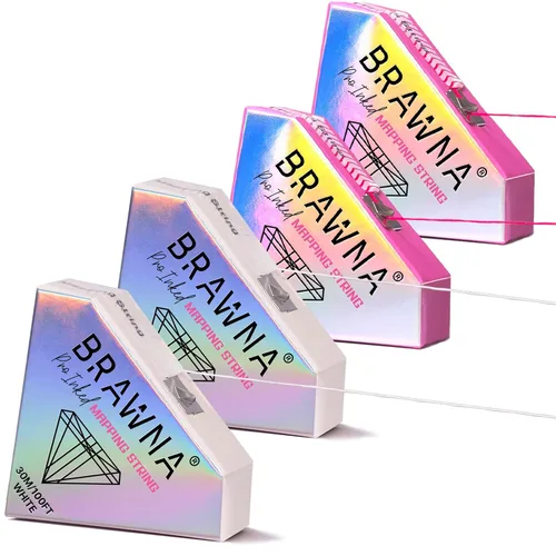 Vista 18 de BRAWNA PMU Supplies - Cuerda de mapeo preentintada para microblading y microsombreado de cejas - Cuerda de microblading premium - Herramienta