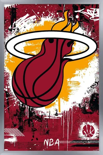 Vista 9 de Trends International NBA Miami Heat - Póster de pared con logotipo Maximalist 23