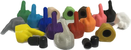 Vista 15 de 5 tapas de válvula de dedo medio, 16 colores, fabricadas en Estados Unidos