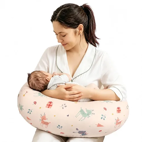 Vista 10 de Almohada de lactancia, almohadas de lactancia materna con funda extraíble de tamaño estándar, almohada de lactancia con relleno transpirable