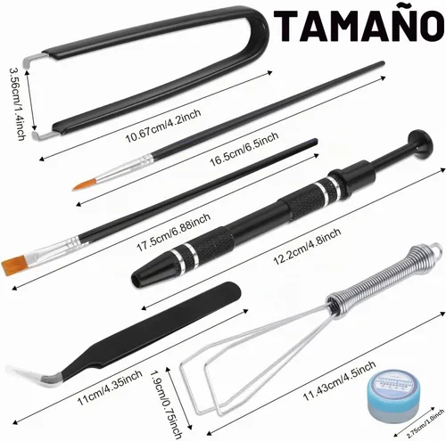 Vista 2 de Kit de herramientas para quitar teclado HEGAPOJA de 7 piezas, incluye extractor de teclas con 5 g de lubricante para teclado, extractor