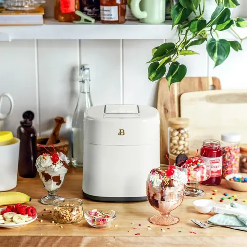 Vista 8 de Máquina eléctrica de helados de 1.5 cuartos de galón con pantalla táctil, temporizador digital, helados caseros, máquina de helado y sorbete