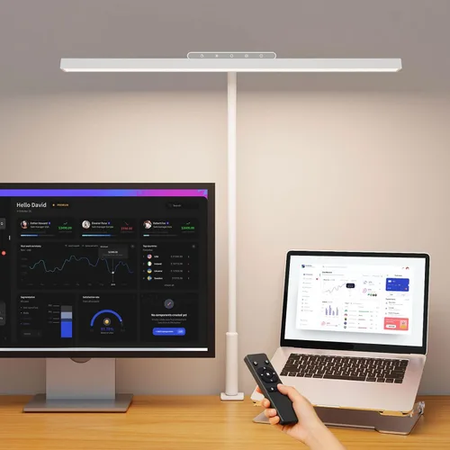 Vista 11 de Lámpara de escritorio LED con abrazadera, luz de escritorio de oficina