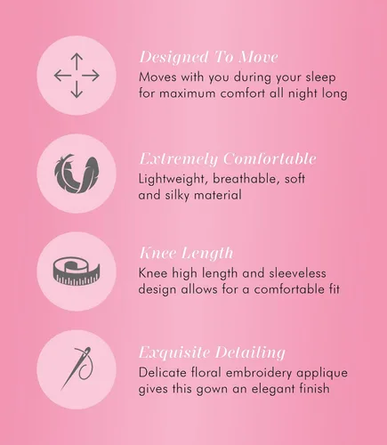 Vista 4 de Exquisite Form Women's 30107 Nylon Tricot Sleeveless Short Knee Length Nightgown