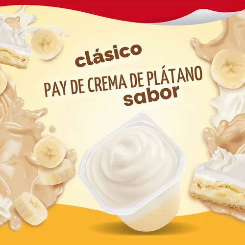 Vista 3 de Snack Pack Tazas de pudín con sabor a pastel de crema de plátano, 3.25 onzas, 4 unidades (paquete de 12)