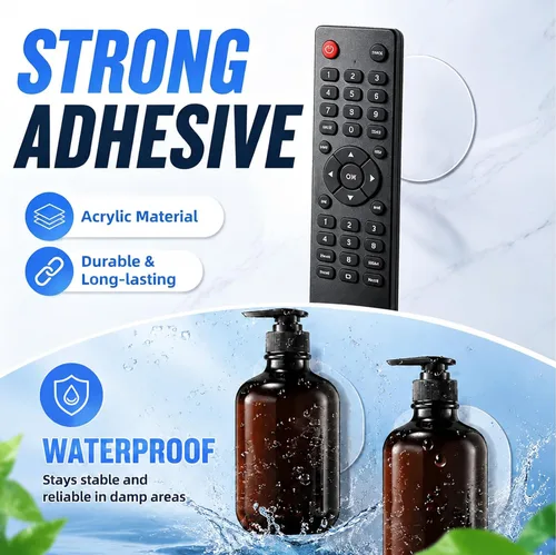 Vista 5 de ZOMPAGO 10 PIEZAS Cinta Adhesiva de Montaje Circular de Doble Cara Resistente - Impermeable, Fuerte Adherencia, Transparente, Alta Resistencia