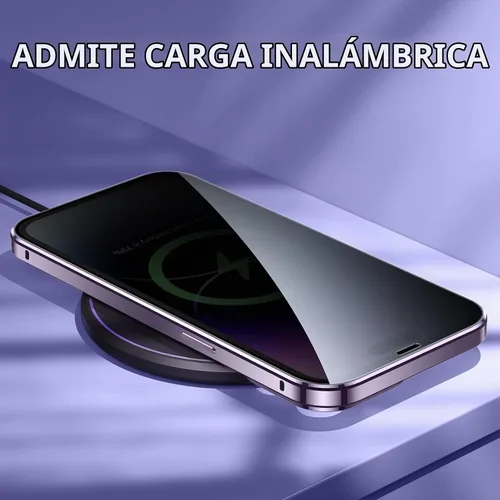 Vista 7 de Funda antiespía para iPhone 14 Pro Max, cubierta de vidrio templado de privacidad frontal y trasera de 360 grados, pantalla antiespía, absorción