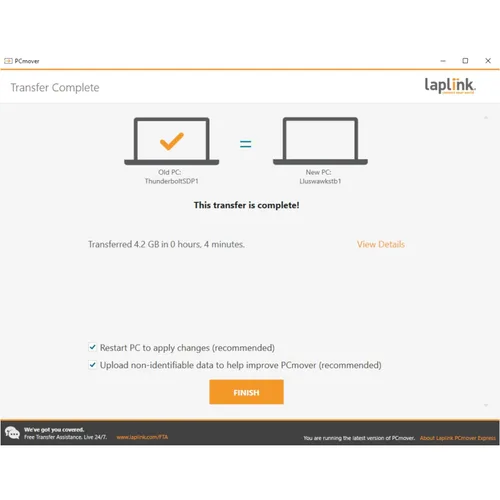 Vista 8 de LAPLINK Cable de transferencia fácil para Windows, incluye software PCmover Express y cable USB 2.0 de PC a PC, licencia de un solo uso, transfiere