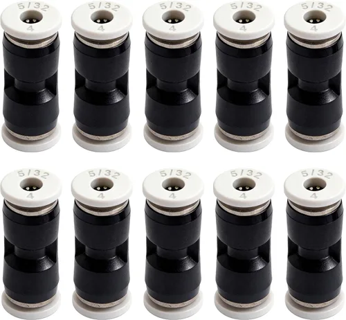 Vista 9 de 10 piezas Unión recta 1/2 "x 1/2" tubo OD empuje para conectar accesorios