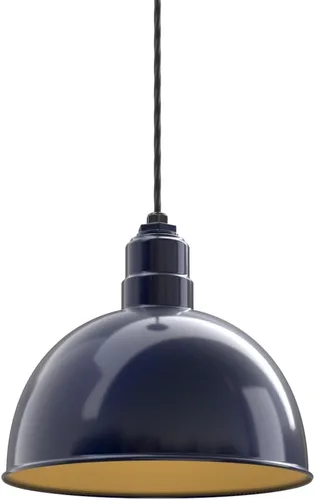 Vista 31 de Steel Lighting Co. Colgante de cuenco rosa Lámpara montada en el techo Cúpula de 15 pulgadas vástago de 12 pulgadas Estilo granero de acero