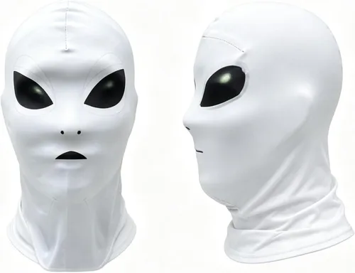 Vista 9 de Máscara de capucha de alienígena, máscara de cara completa, pasamontañas para Halloween, cosplay, fiesta, accesorios de broma