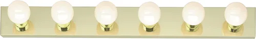 Vista 6 de Nuvo Lighting SF77/188 Lámpara de Tocador Transicional de Tres Luces en Acabado de Latón Pulido/Fundido