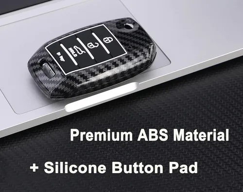 Vista 3 de Funda para llavero Kia Rio Optima Soul Sportage Sorento ABS Carbon