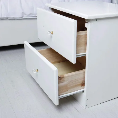 Vista 4 de uxcell 10 pomos de cristal de 0.787 in de diámetro, base de aleación de aluminio, perilla de forma redonda, manija de cajón para muebles, puerta